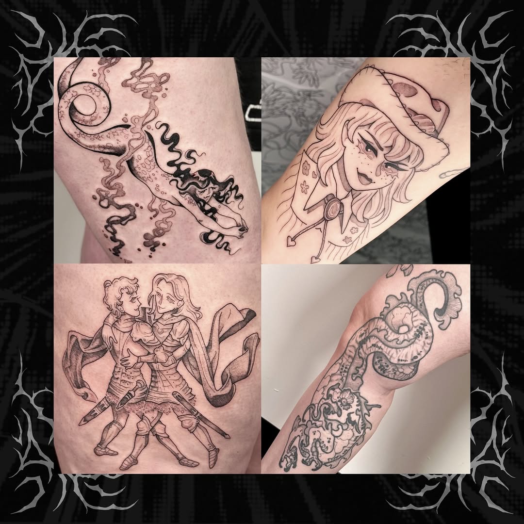 Tattoo by @thetattoolizard — illustrative, black_and_grey