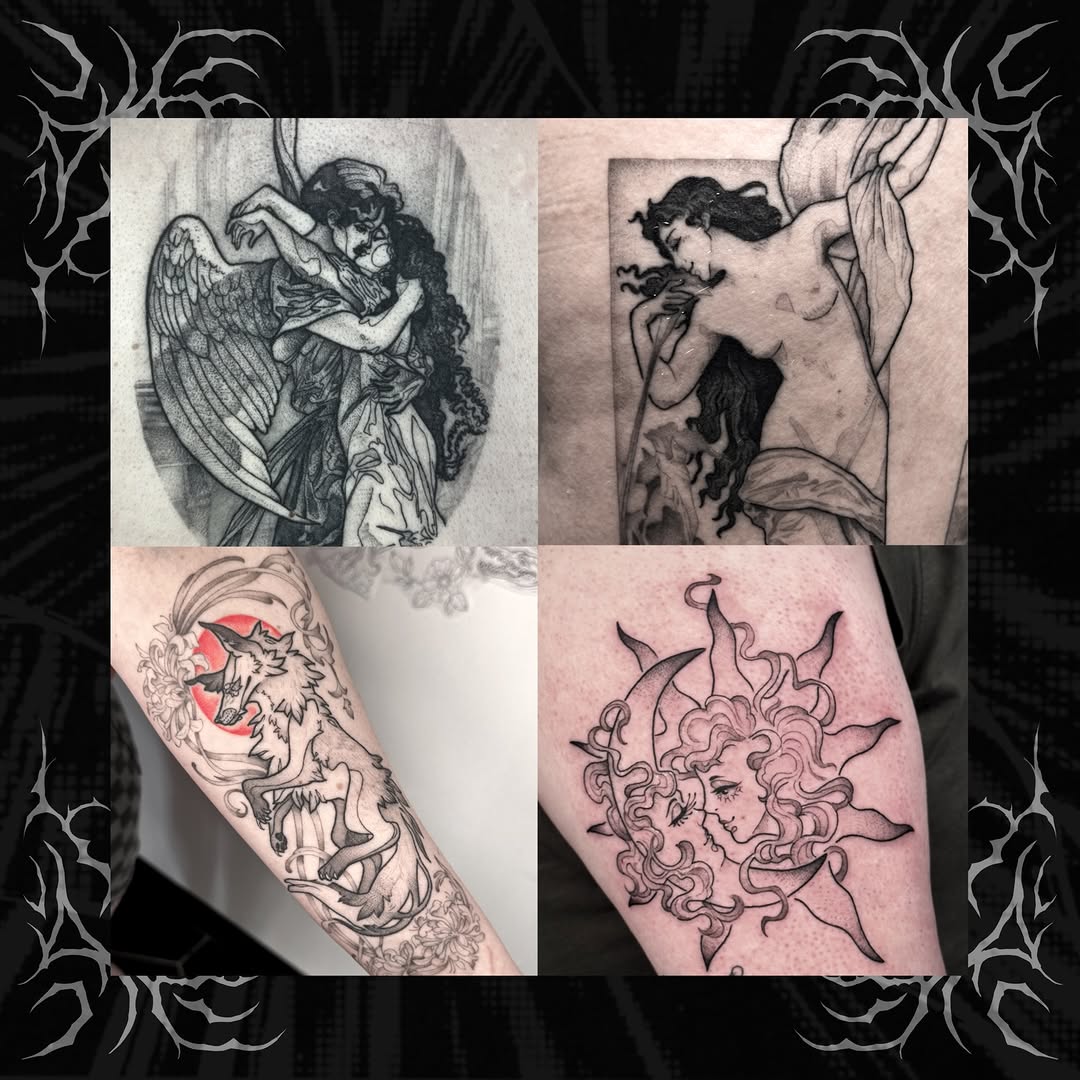 Tattoo by @thetattoolizard — black_and_grey, illustrative