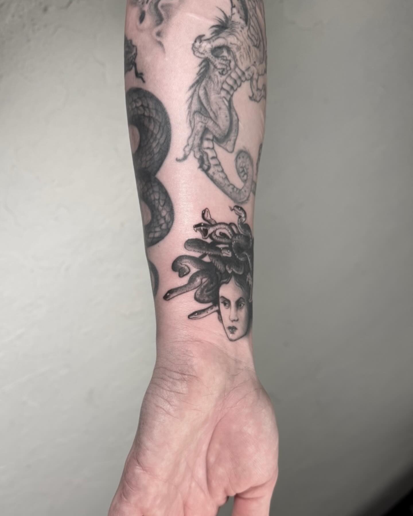 Tattoo by @rickyttattoo — black_and_grey, realism