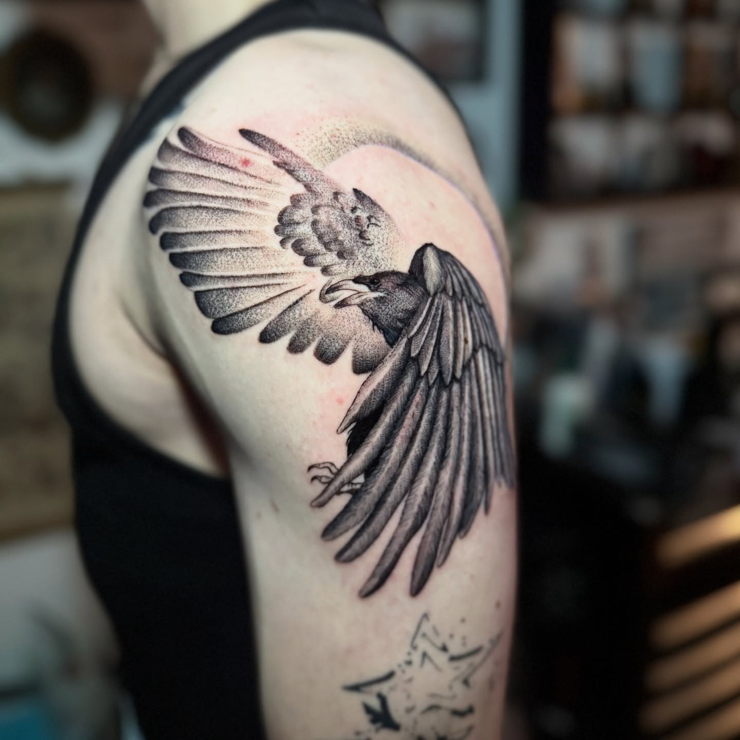 Tattoo by @that.lil.gothgirl — dotwork, realism