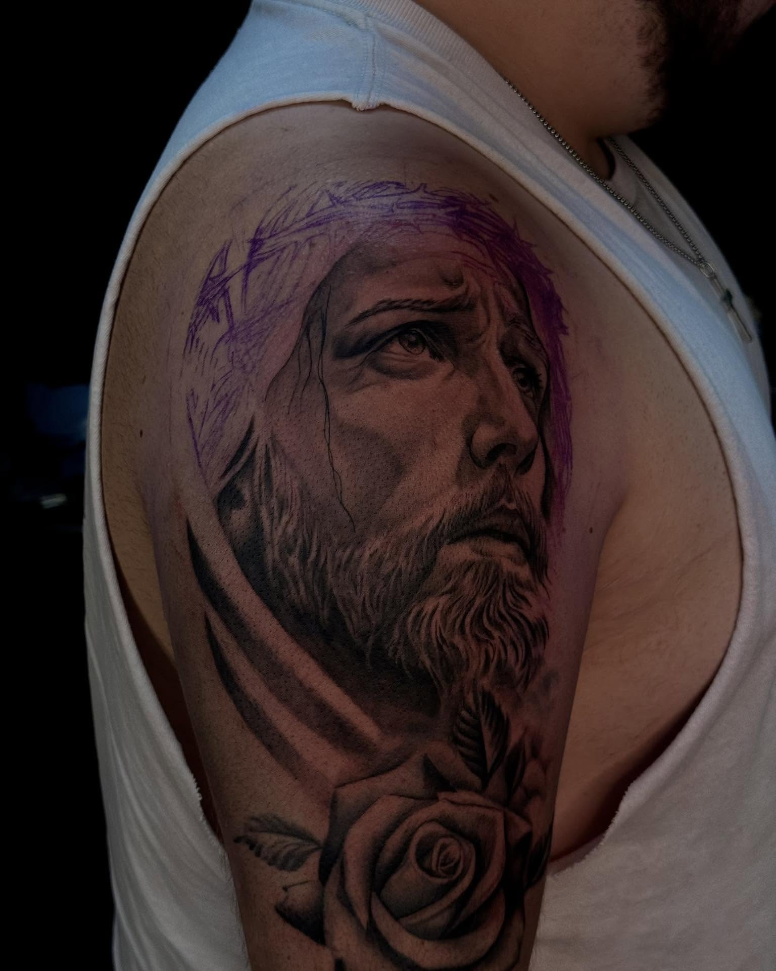Tattoo by @caleb_moul — realism, black_and_grey