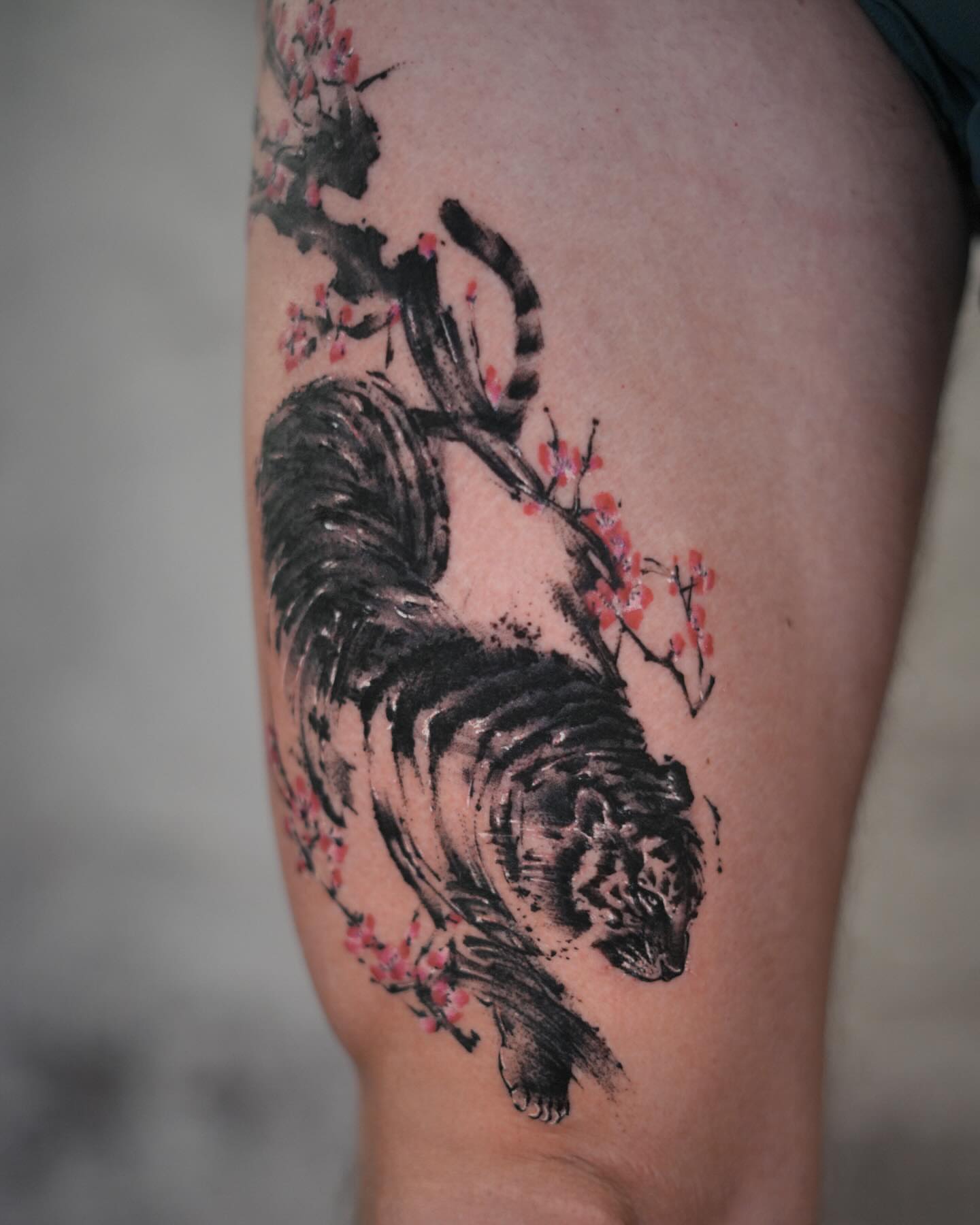 Tattoo by @mr.yang_tattoo — black_and_grey, japanese_irezumi
