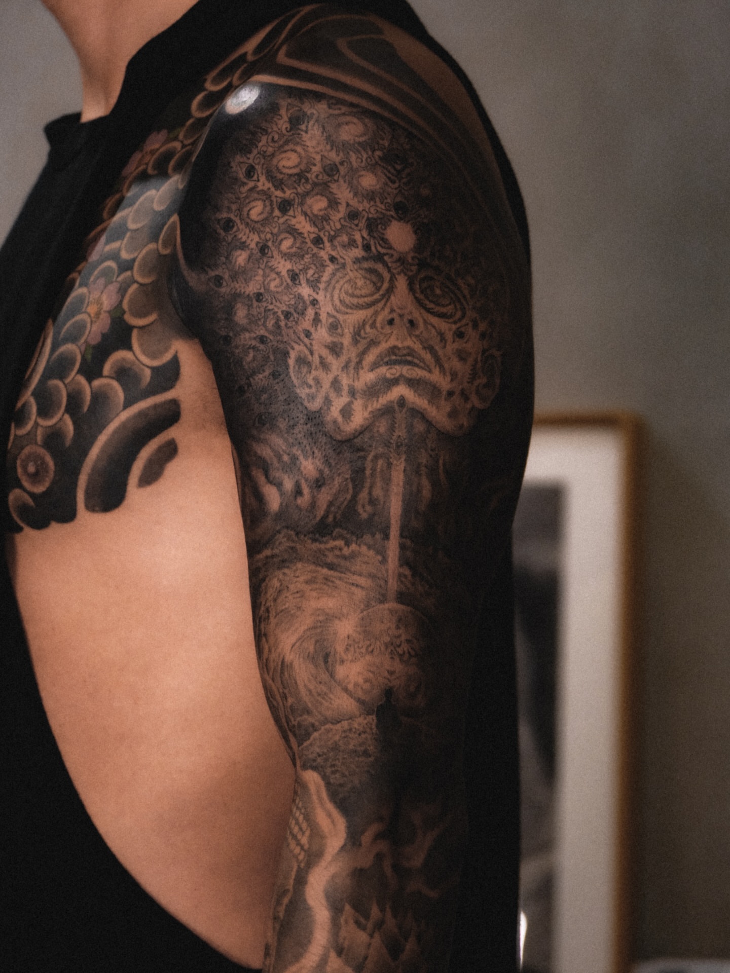 Tattoo by @ray_thefox — japanese_irezumi, black_and_grey