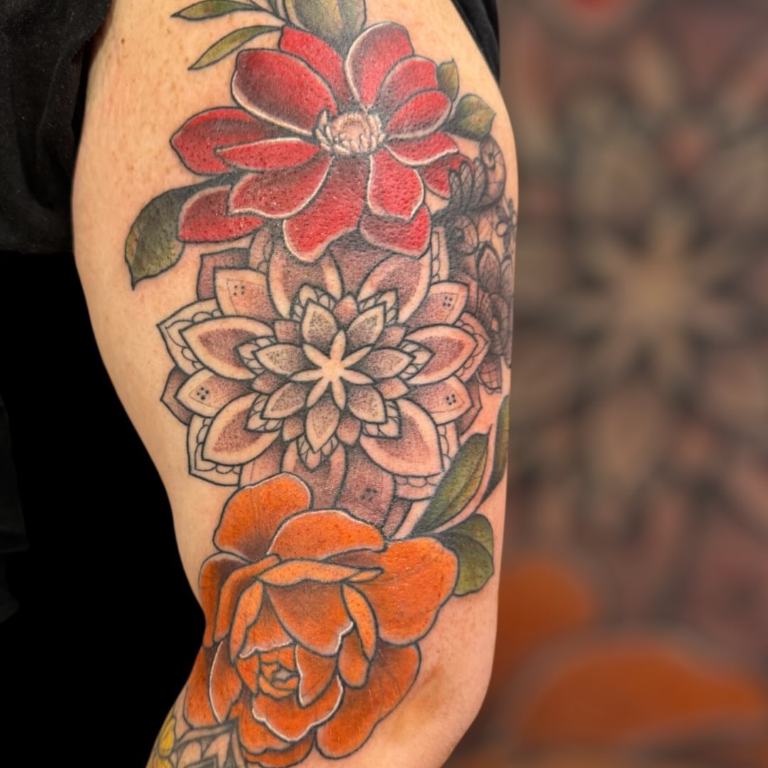 Tattoo by @meechtattoos_ — american_traditional, dotwork