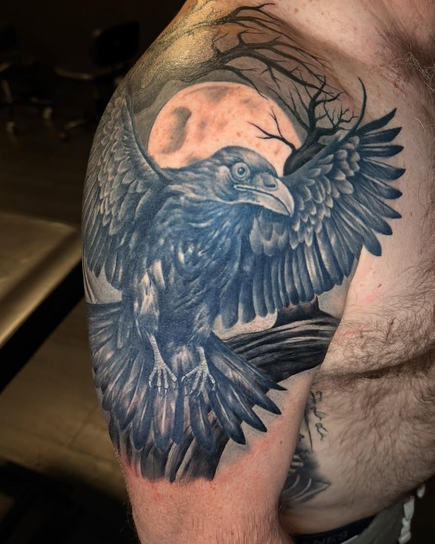 Tattoo by @mischiefinkparlor18 — realism, dark_realism