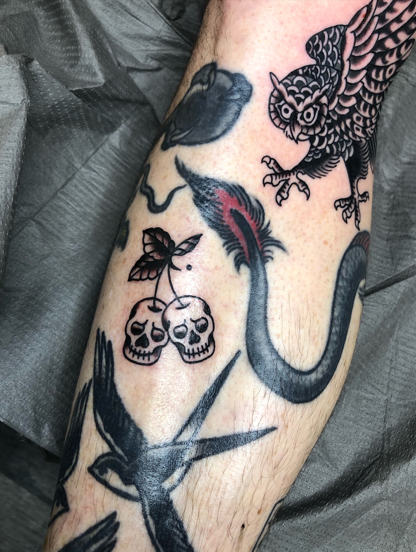 Tattoo by @misshailey_tattoo — american_traditional, black_and_grey