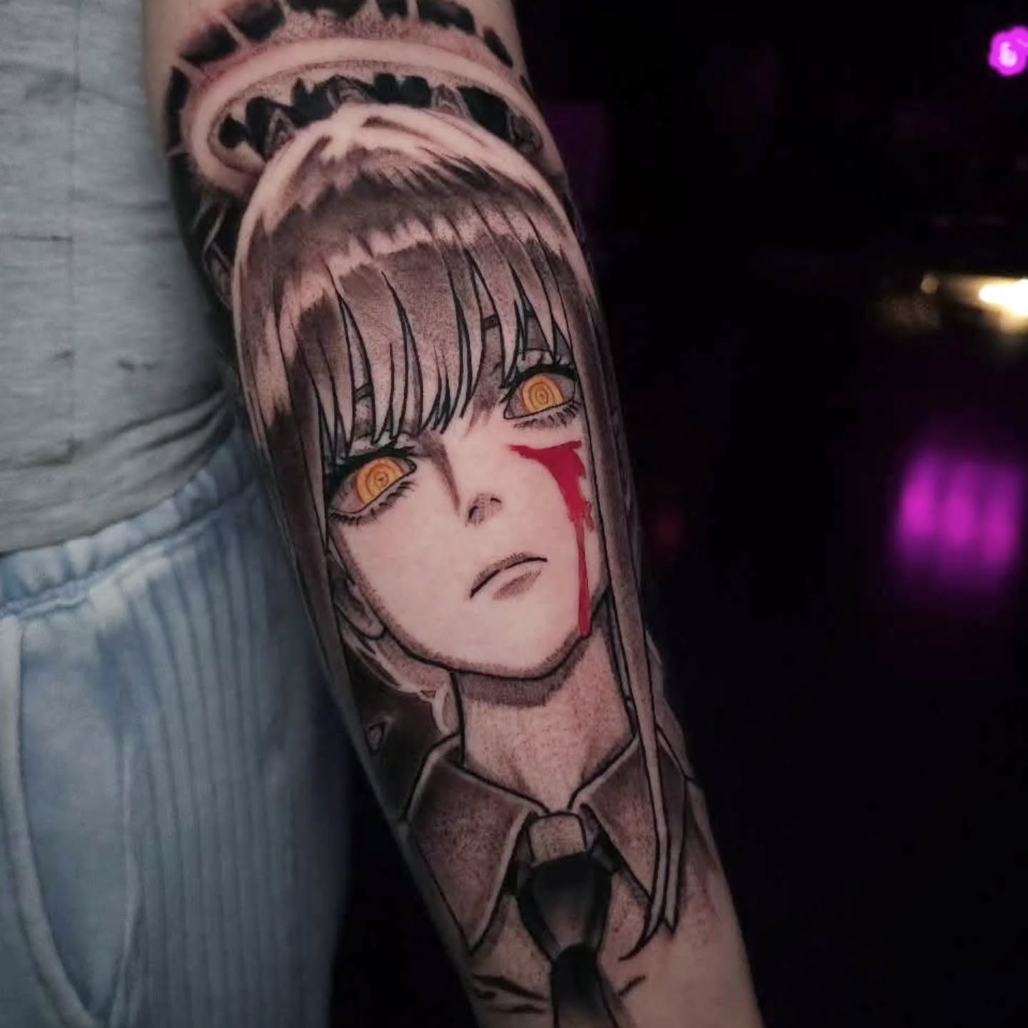 Anime character anime tattoo on the forearm by 💢 Anime  & 🗡 Neo Traditional    💥 Marc