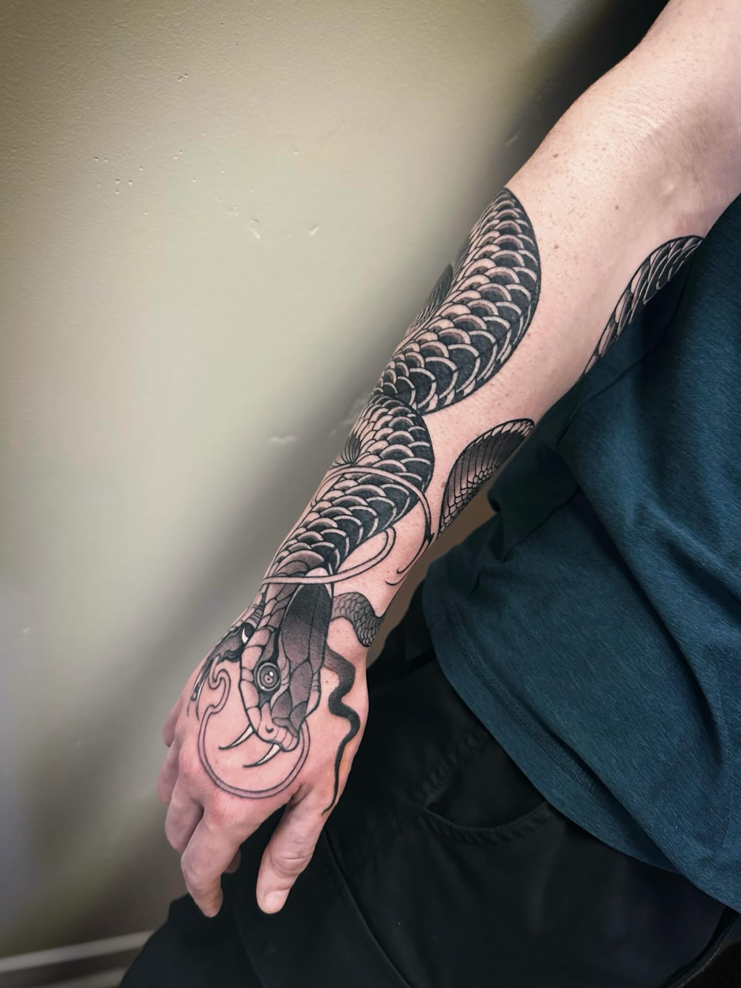Tattoo by @jeffnortontattoo — black_and_grey, japanese_irezumi