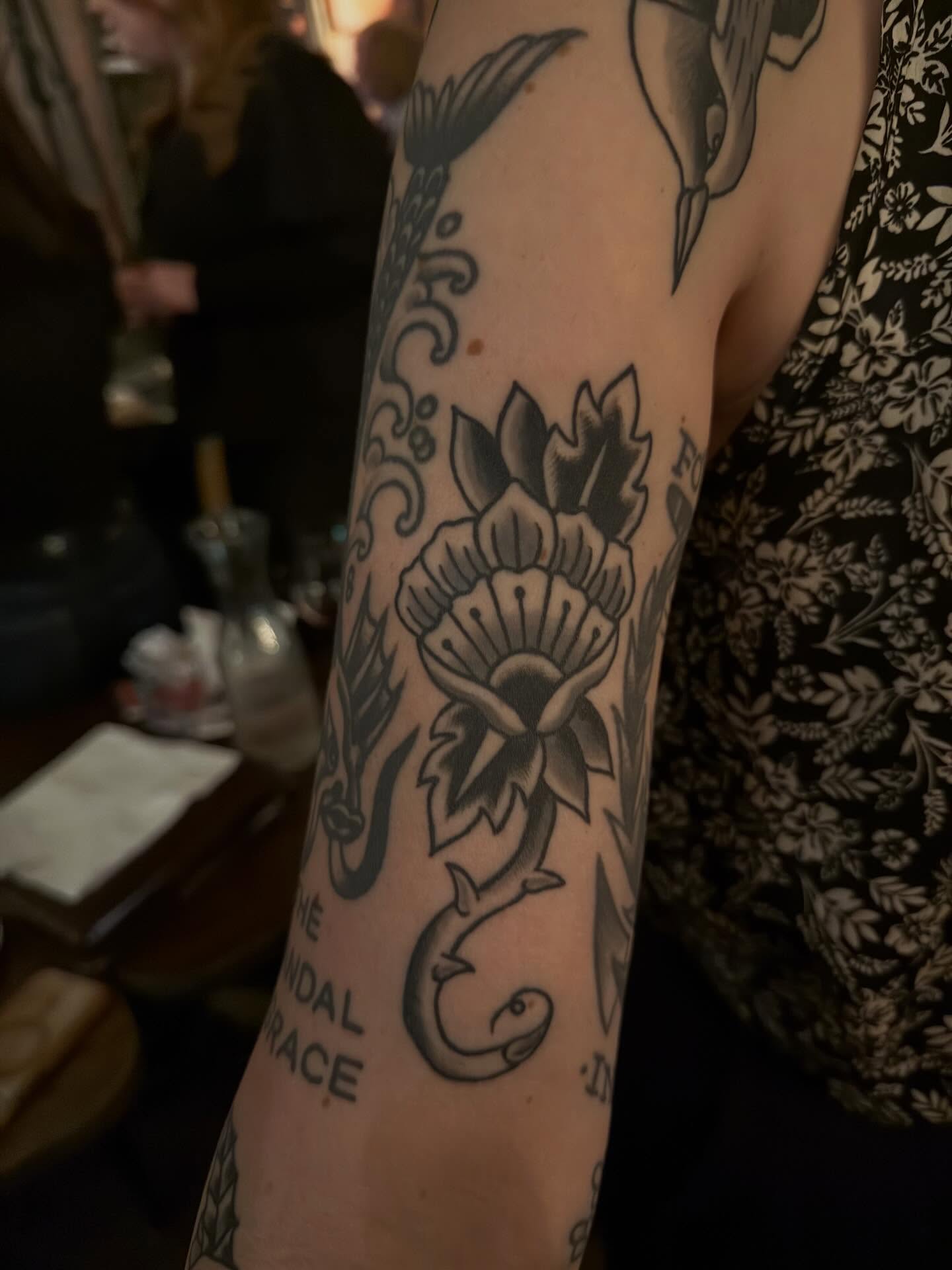 Tattoo by @eaglescreeech — american_traditional, black_and_grey