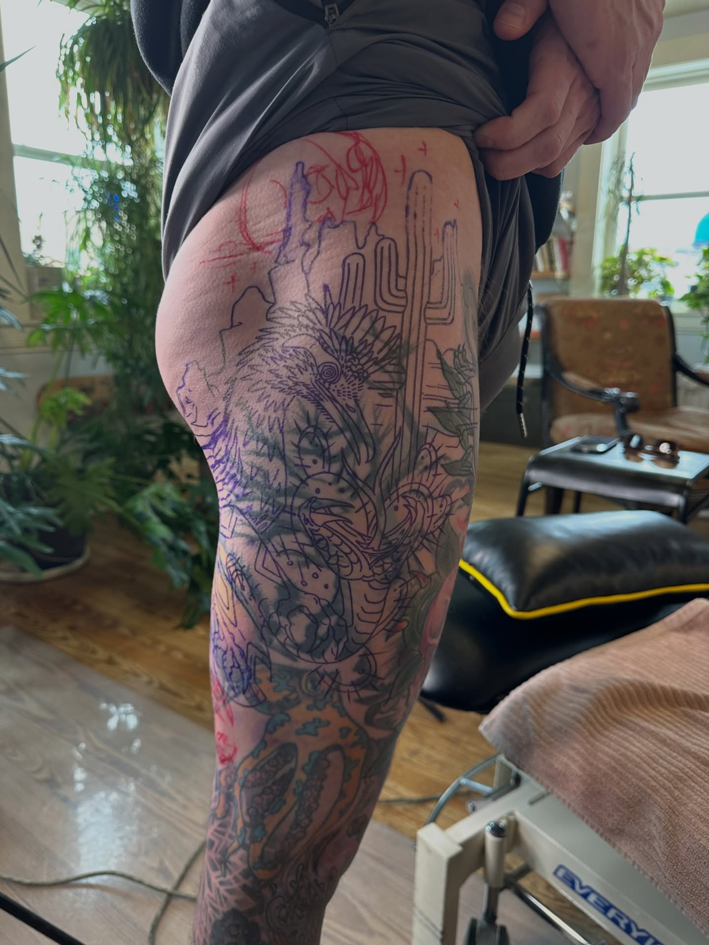 Tattoo by @electricunicorn — american_traditional, dotwork