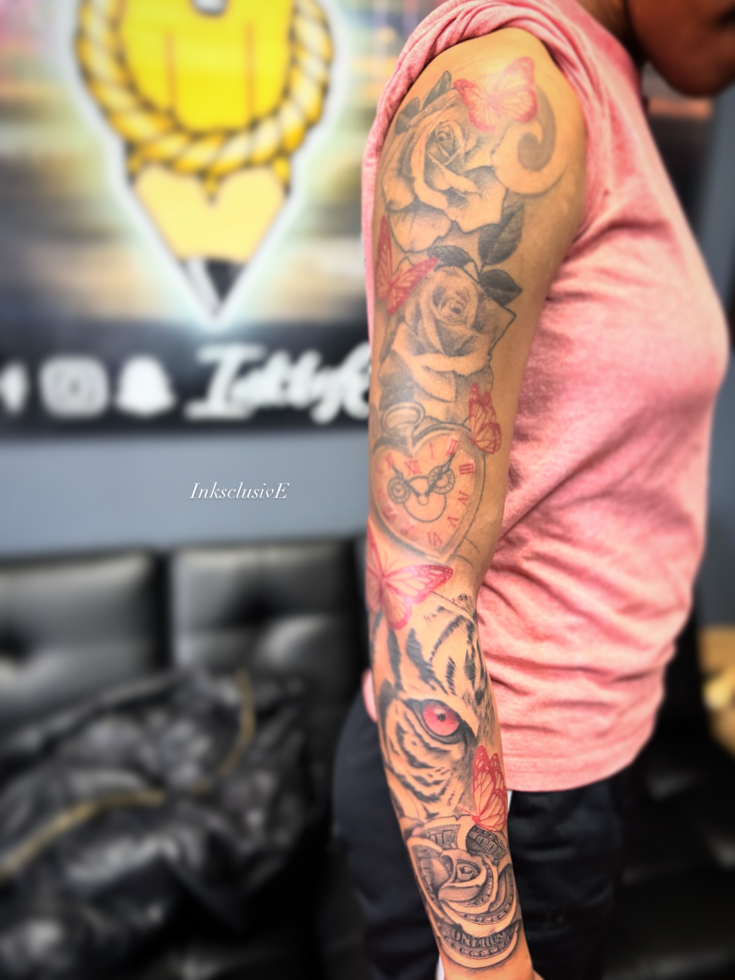 Tattoo by @inksclusive — black_and_grey