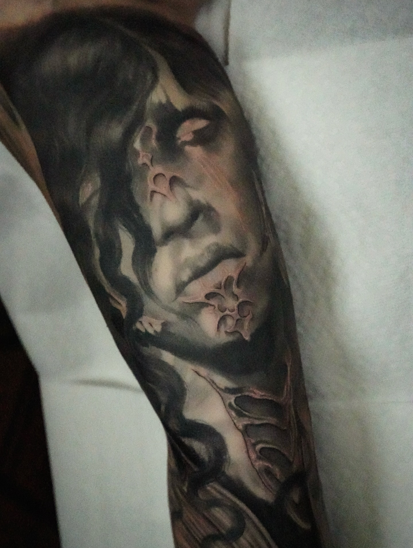 Tattoo by @sunseritattoo — realism, dark_realism