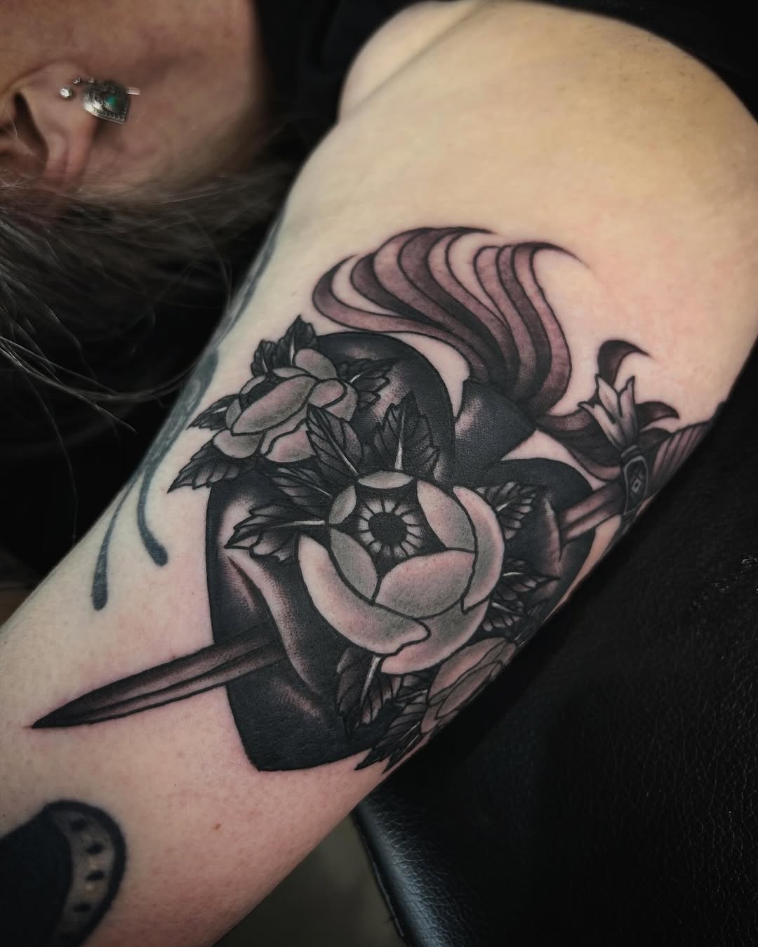 Tattoo by @samanthaxtattoo — black_and_grey, realism