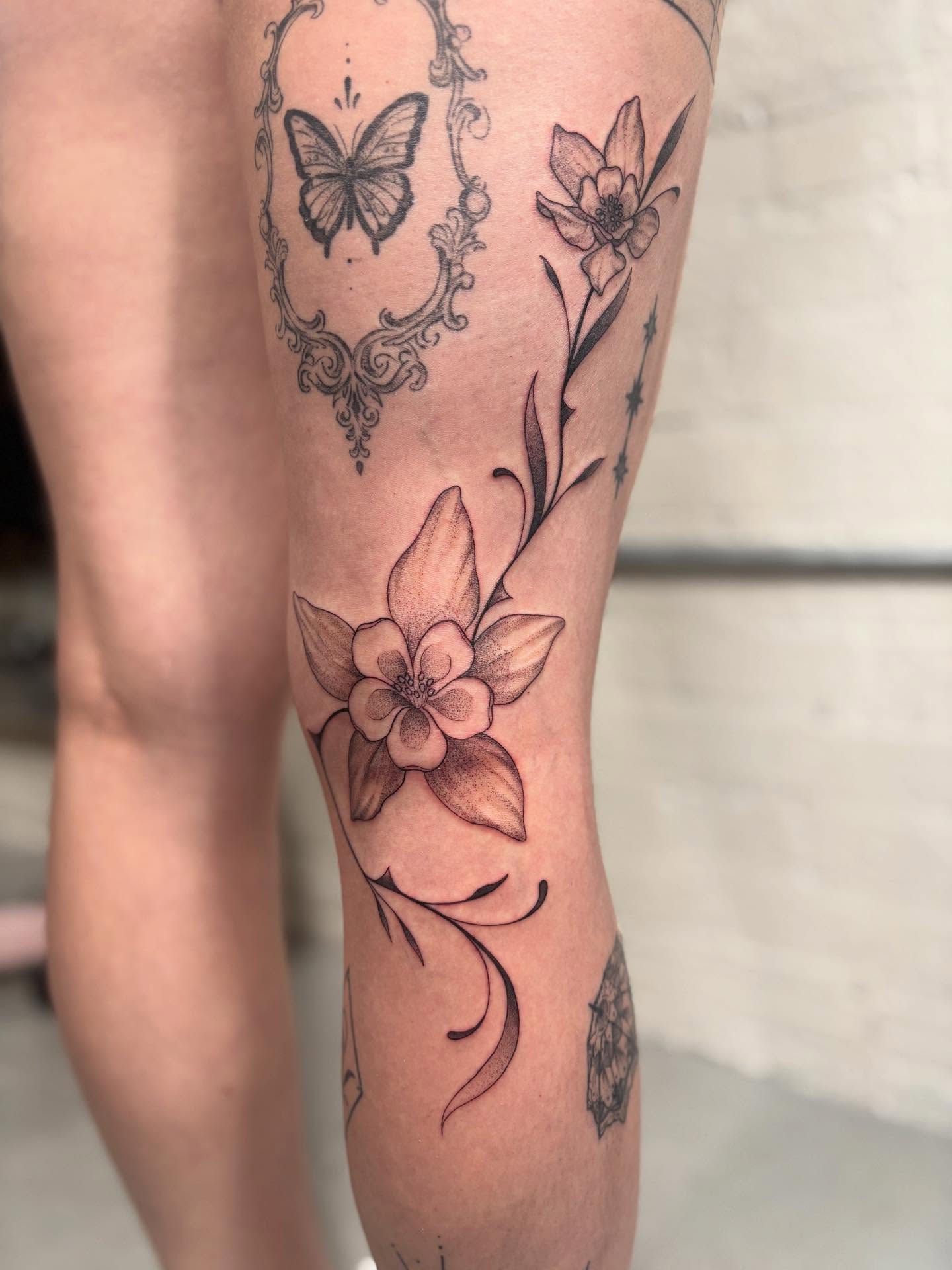Tattoo by @marissawhitaker_ — black_and_grey