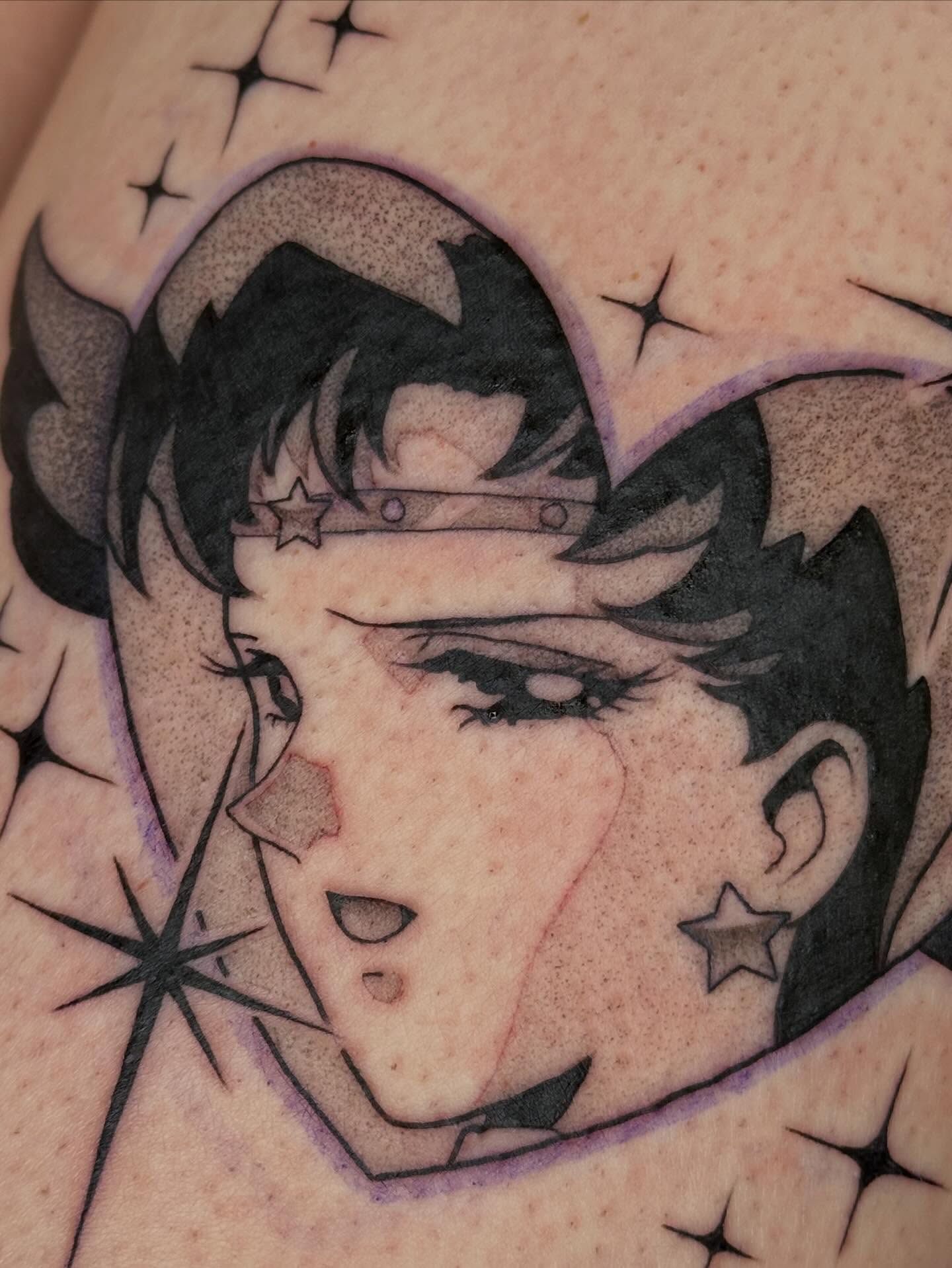 Woman with crown black and grey tattoo on the forearm by 𝔅𝔞𝔱𝔅𝔬𝔫𝔢 🦇Mariah Hernandez