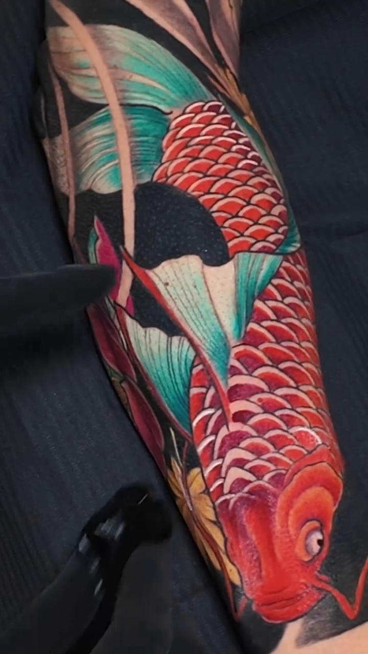 Tattoo by @amaury_badhabits — japanese_irezumi, trash_polka