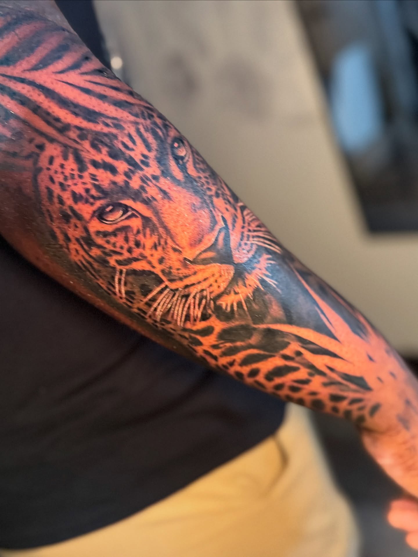 Tiger realism tattoo on the forearm by Atlanta Tattoo Artist