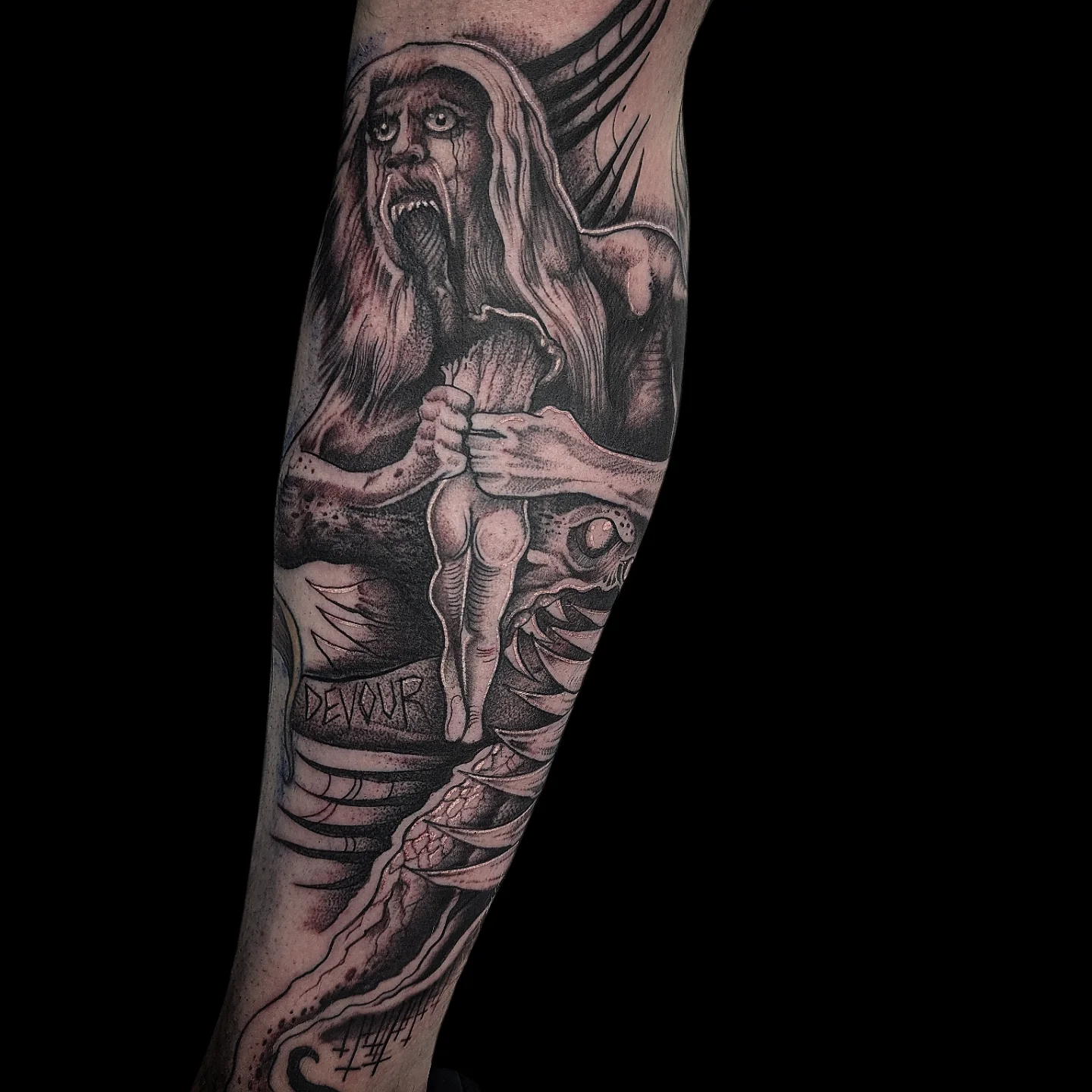Tattoo by @powetattoos — dark_realism