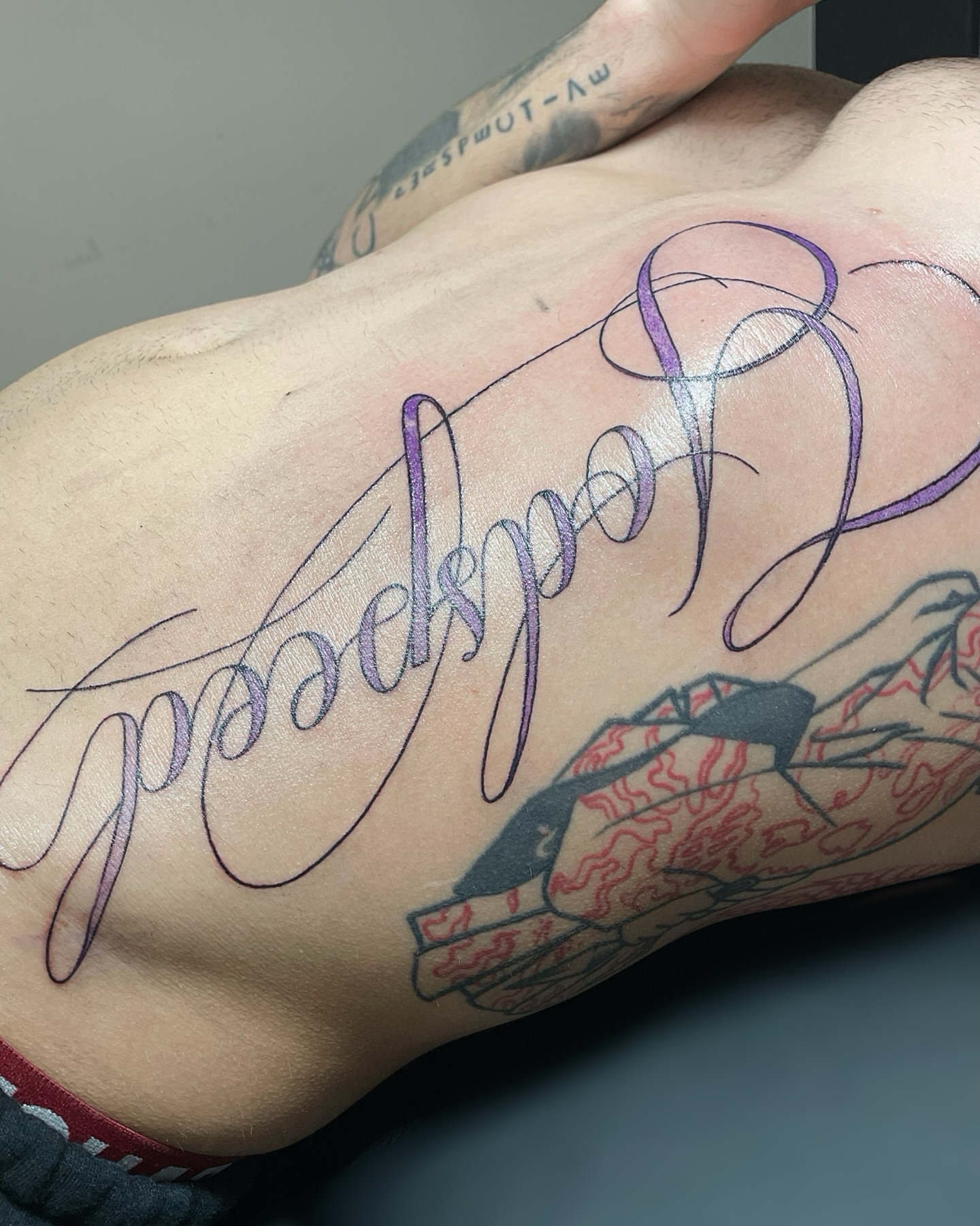 Tattoo by @mimz_studio — lettering_script