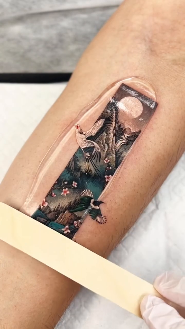 Dragon and moon japanese irezumi tattoo by EQ
