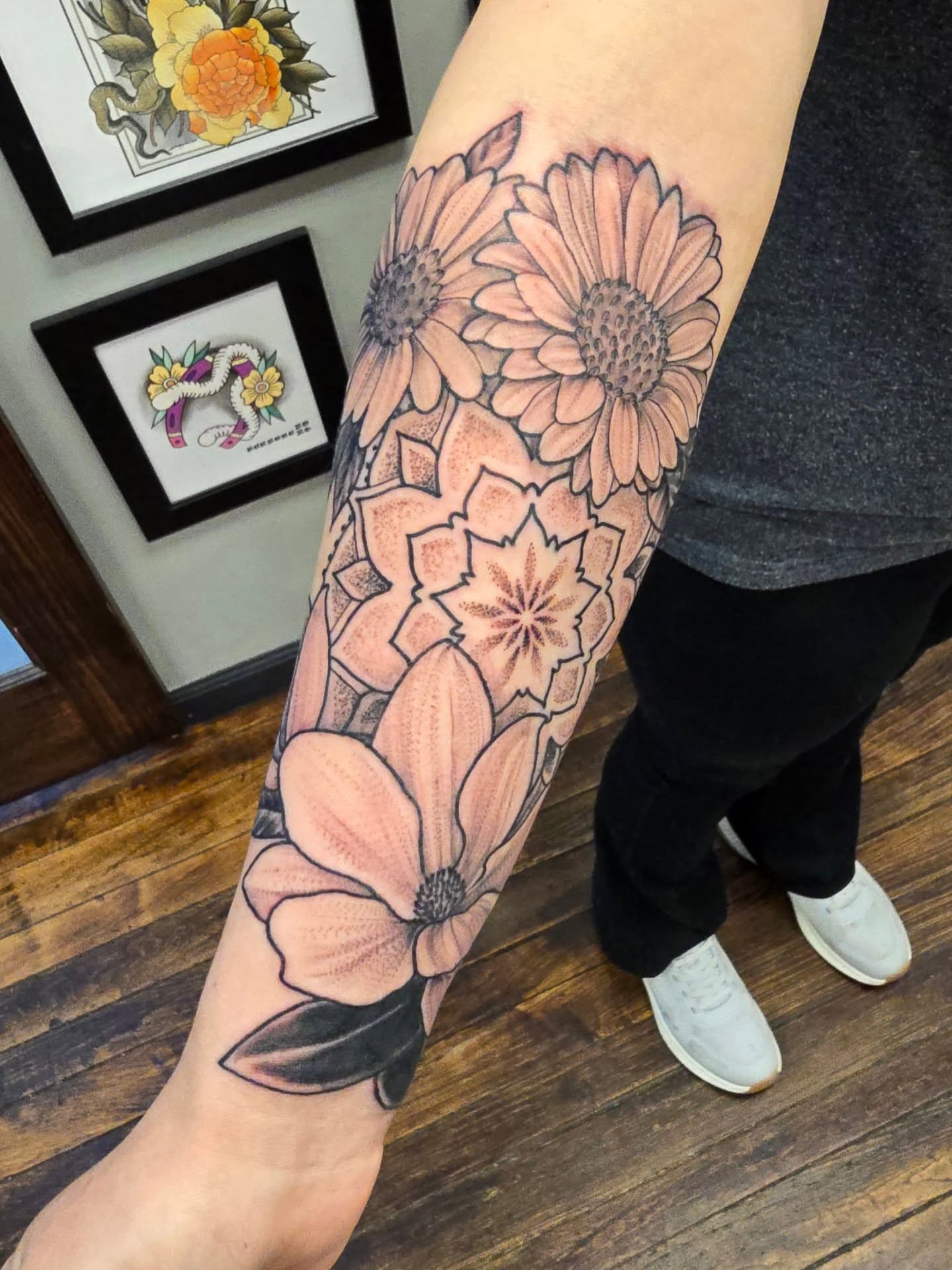 Tattoo by @meckborg โ black_and_grey