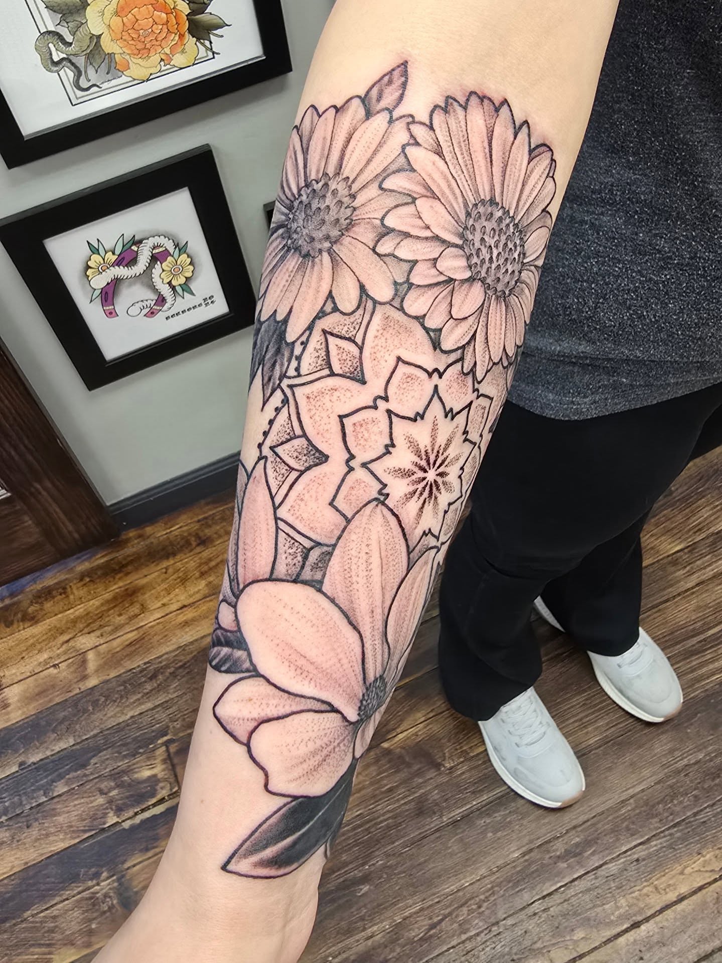 Tattoo by @meckborg โ realism, dotwork