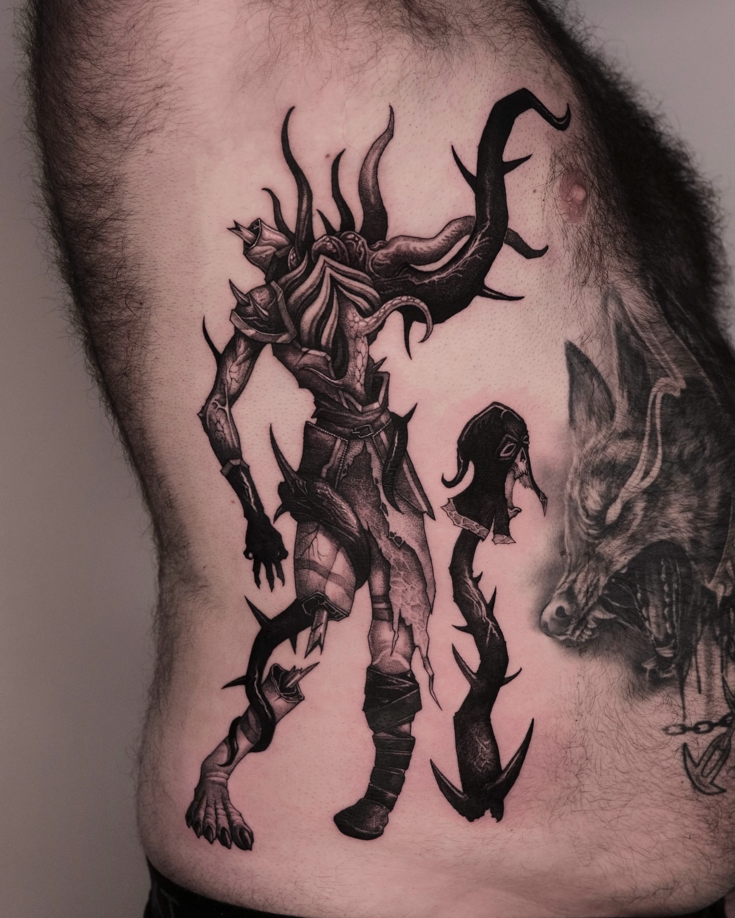 Tattoo by @47volt — dark_realism, black_and_grey