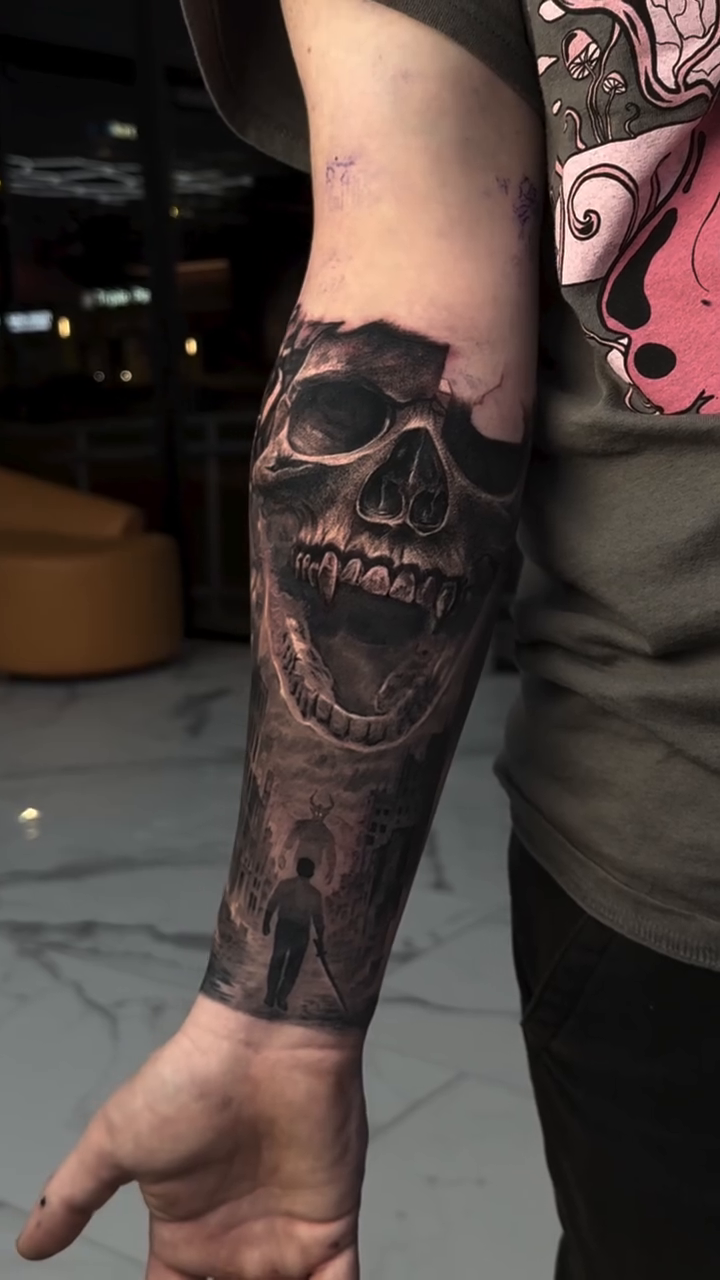 Tattoo by @michaelsosaink — dark_realism, black_and_grey