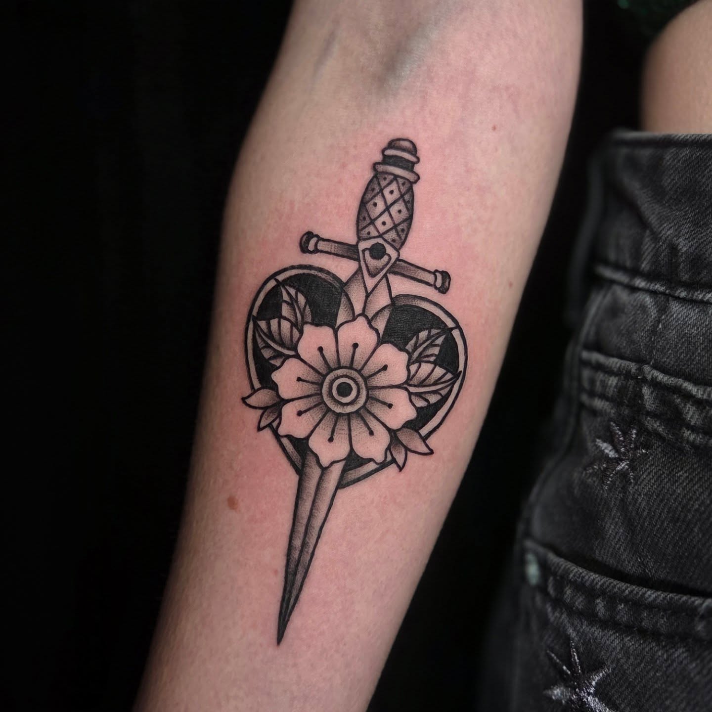 Tattoo by @_thetattgoblin_ — black_and_grey