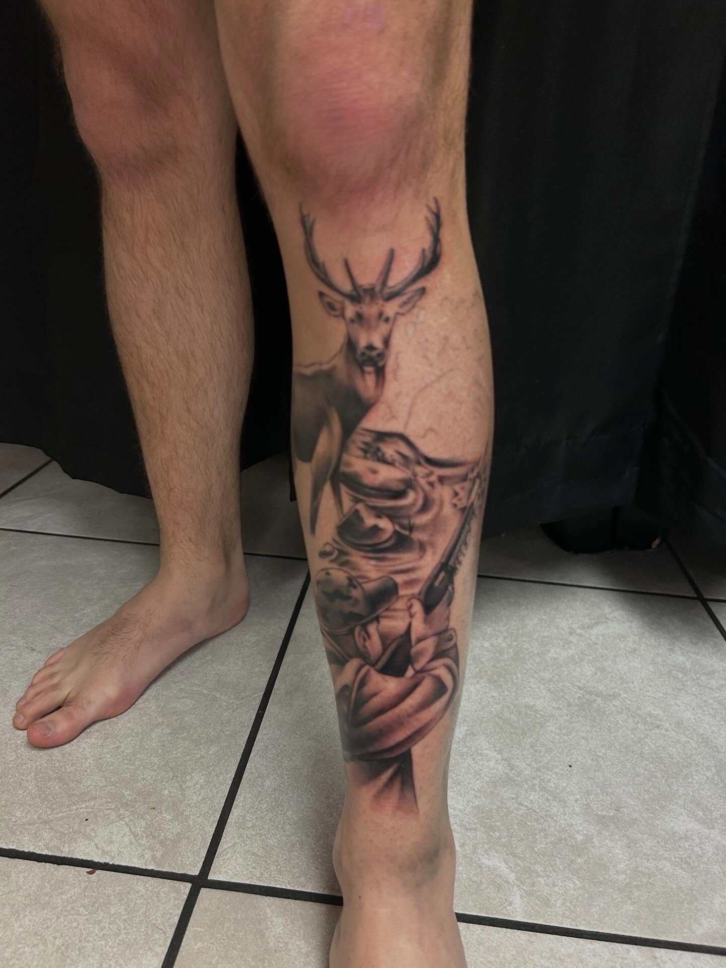 Tattoo by @backhandedculture — black_and_grey, realism