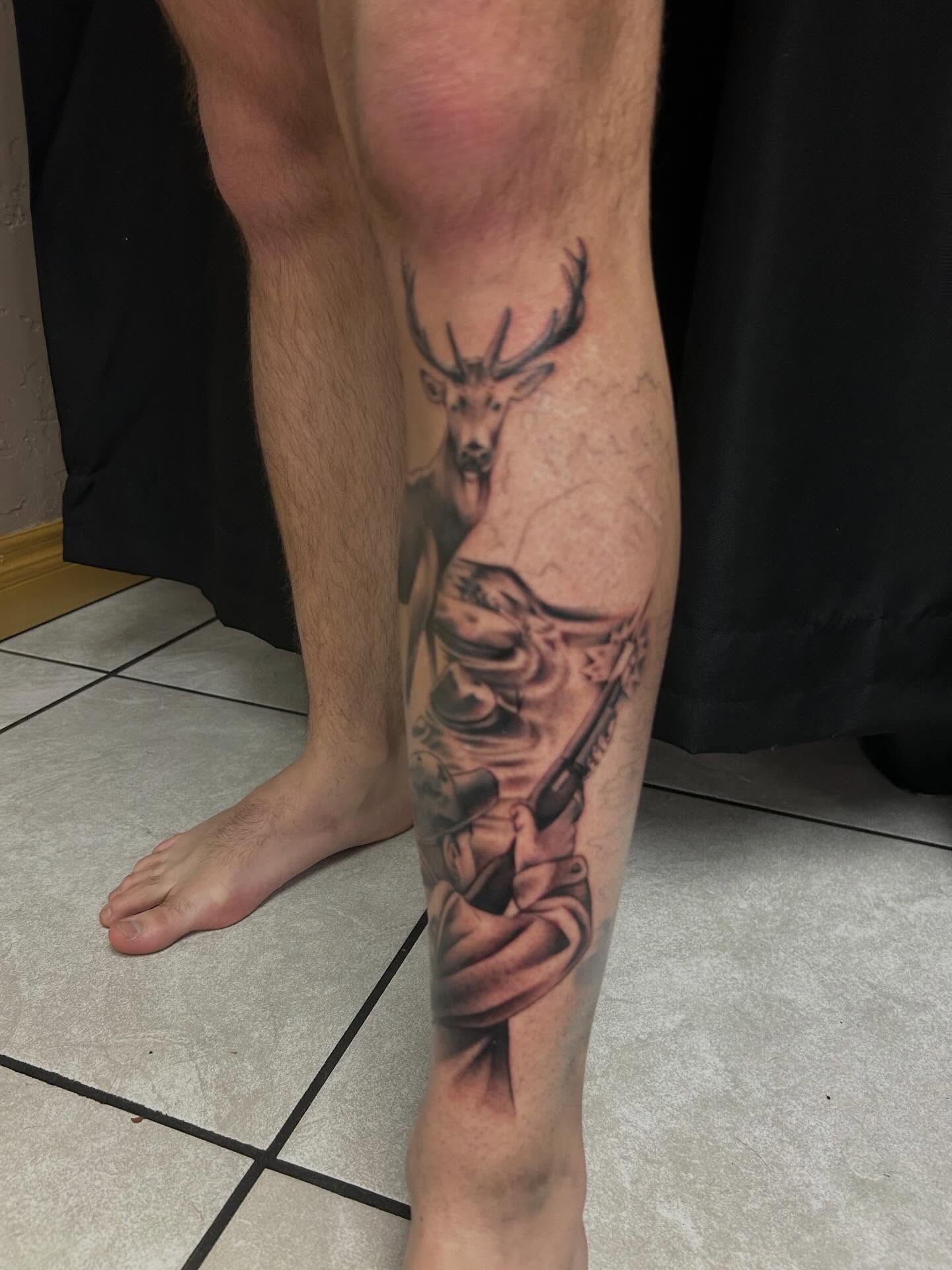 Tattoo by @backhandedculture — black_and_grey, realism