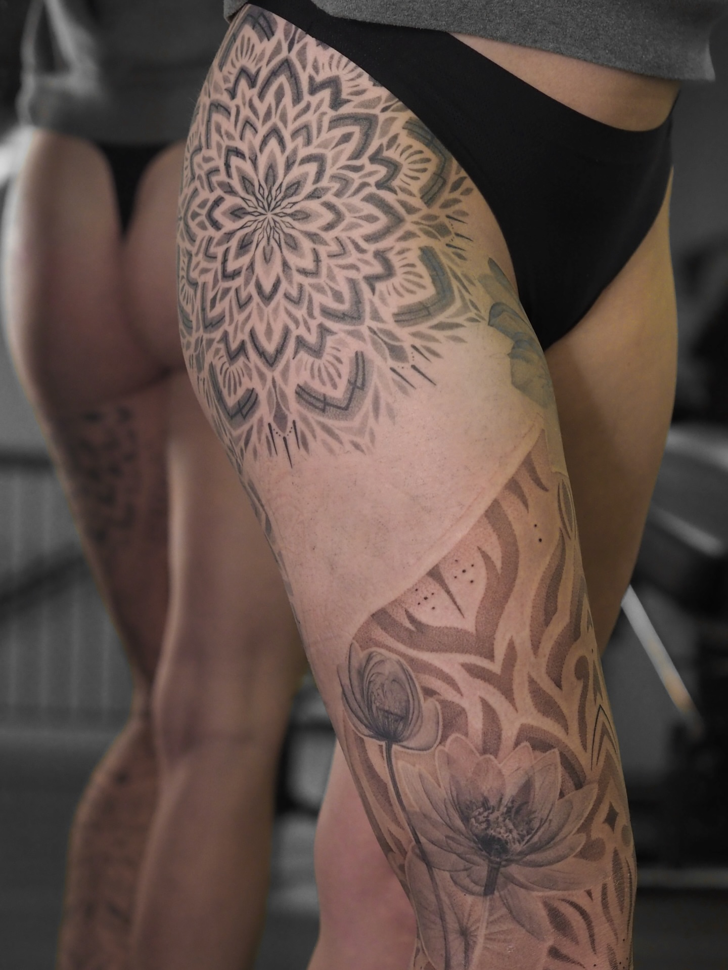 Tattoo by @pakhanova — black_and_grey, geometric