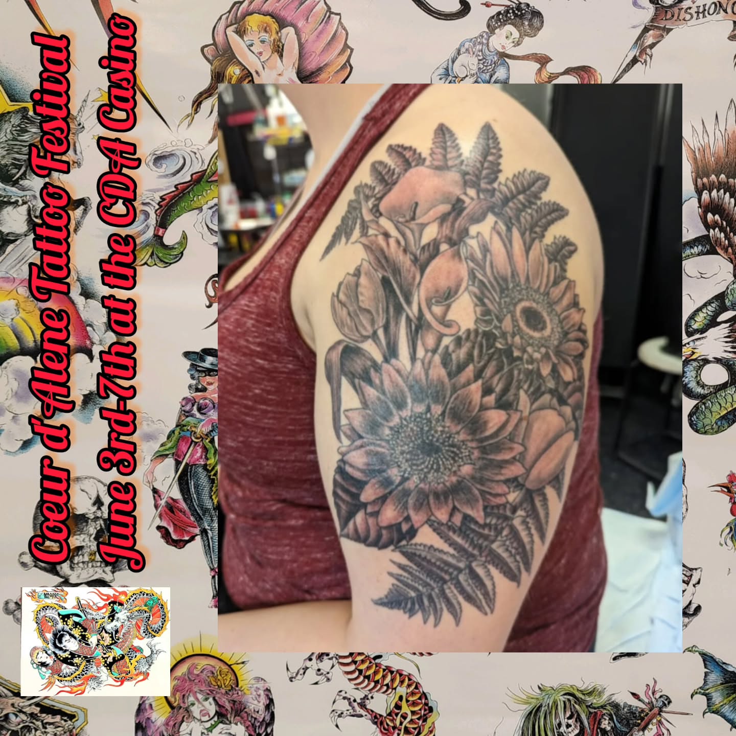 Tattoo by @j9ladylucktattoo — black_and_grey