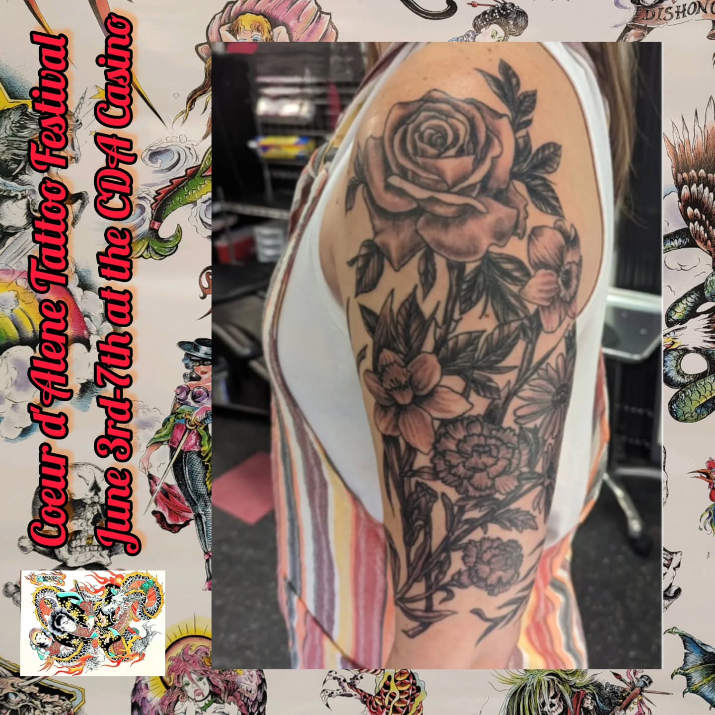 Tattoo by @j9ladylucktattoo — american_traditional, black_and_grey