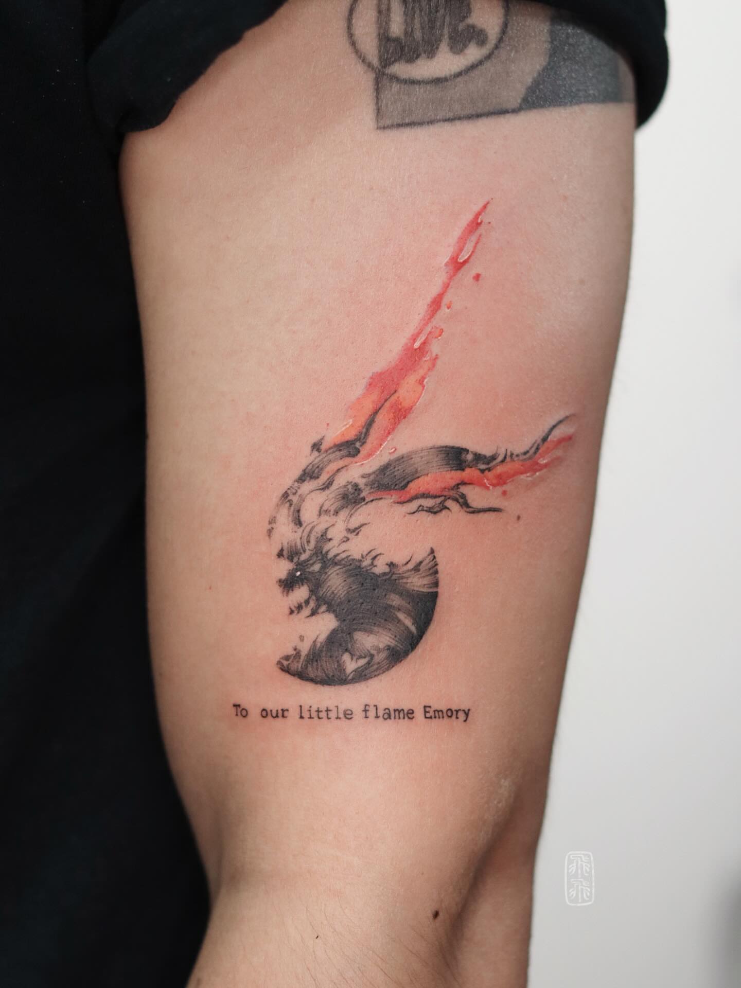 Tattoo by @phoebe_doartink — watercolor