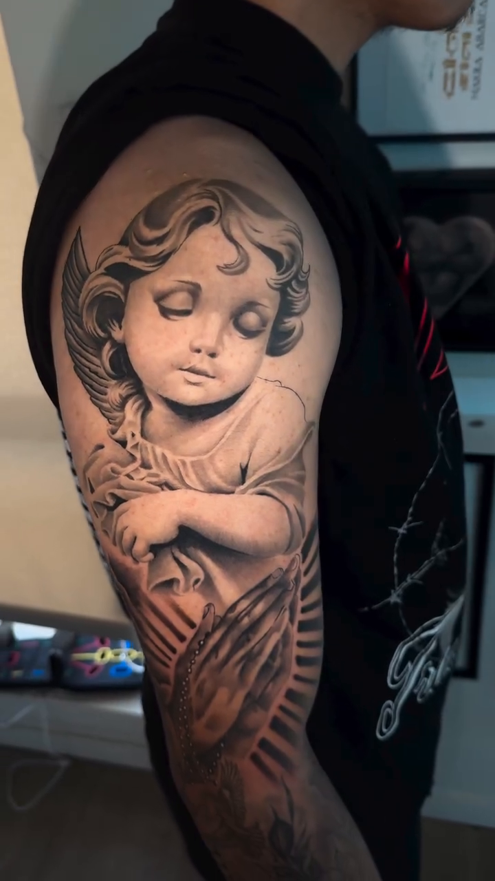 Tattoo by @dannys_tattoo_official — realism, black_and_grey