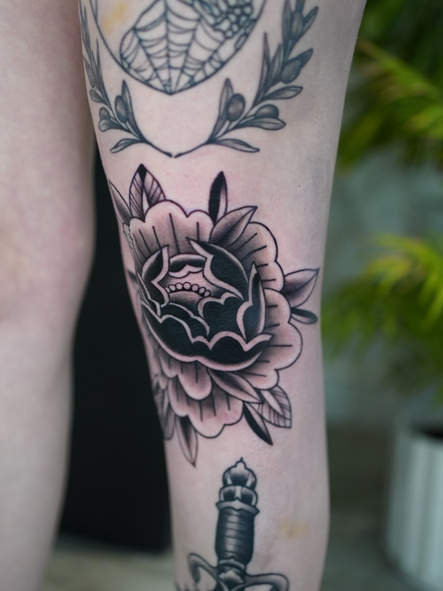 Tattoo by @jess.psychedelia — american_traditional, black_and_grey