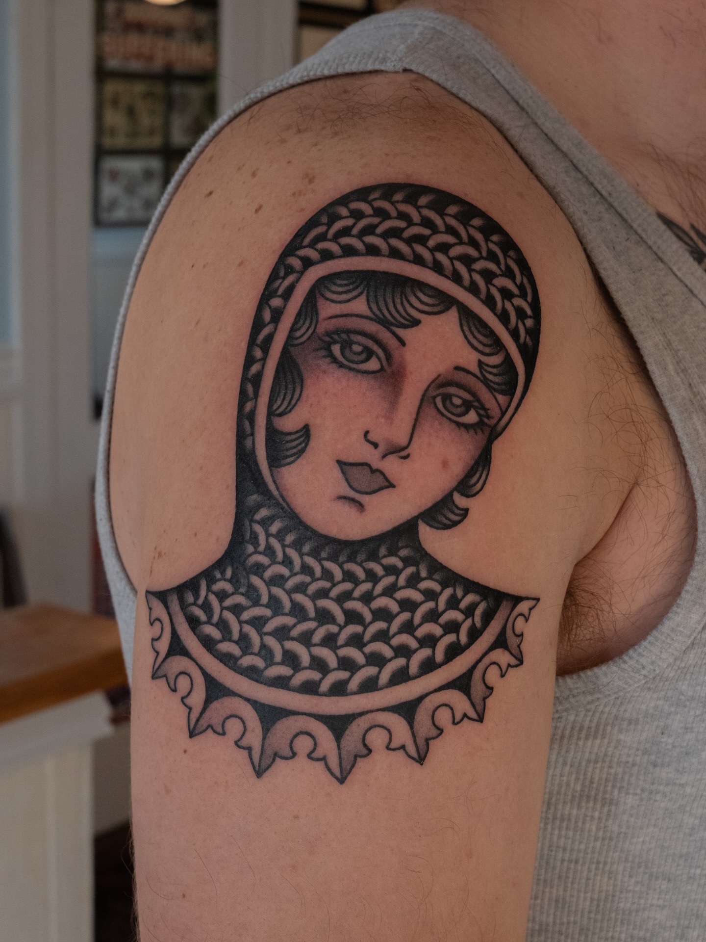 Tattoo by @adamjacksontattoos — black_and_grey, realism