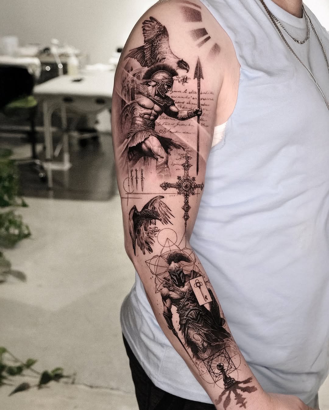 Tattoo by @dopamine_real โ realism, black_and_grey