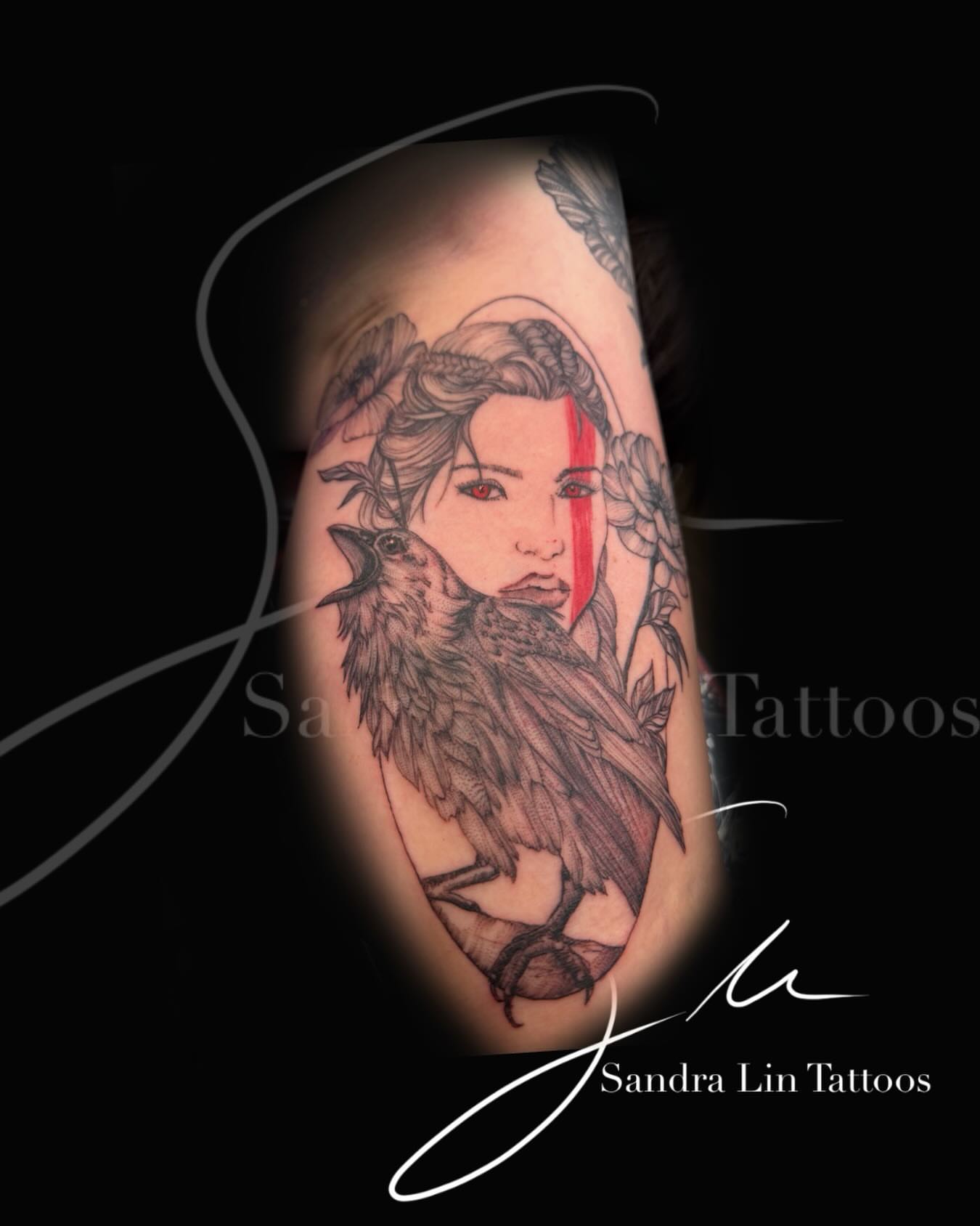 Tattoo by @_sandralintattoos — realism, dark_realism