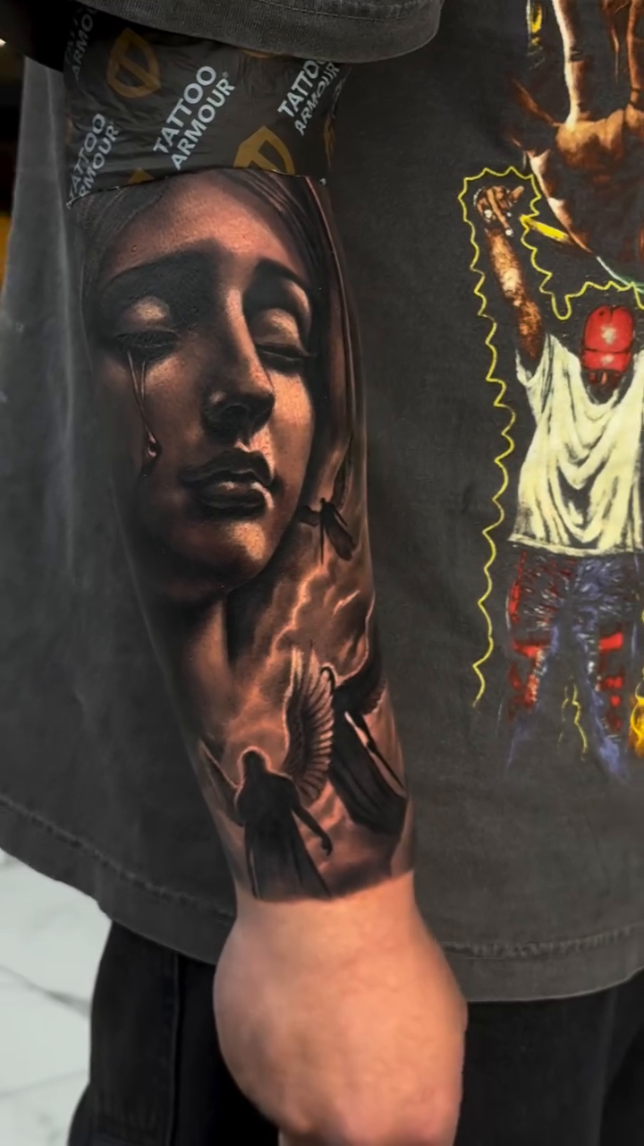 Tattoo by @michaelsosaink — realism, black_and_grey