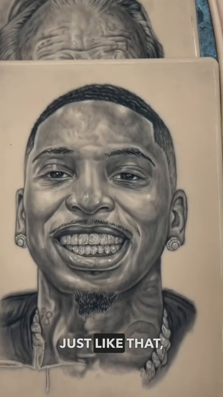 Portrait of a man realism tattoo by Justin custard Tattoo💉Artist 🎨Painter
