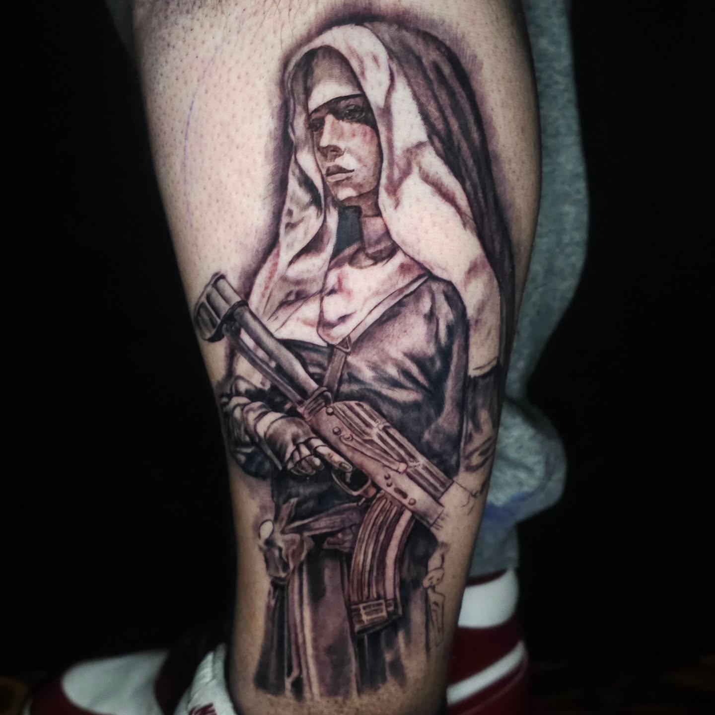 Tattoo by @remnantironandart — realism, black_and_grey