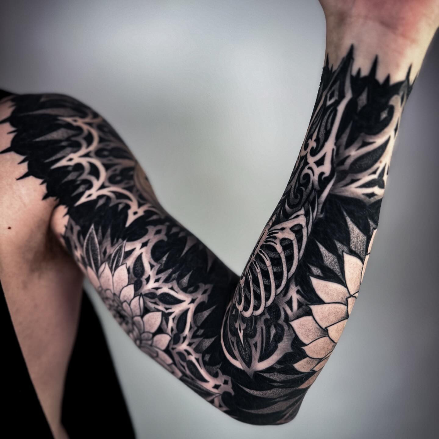 Tattoo by @ariesrhysing — black_and_grey