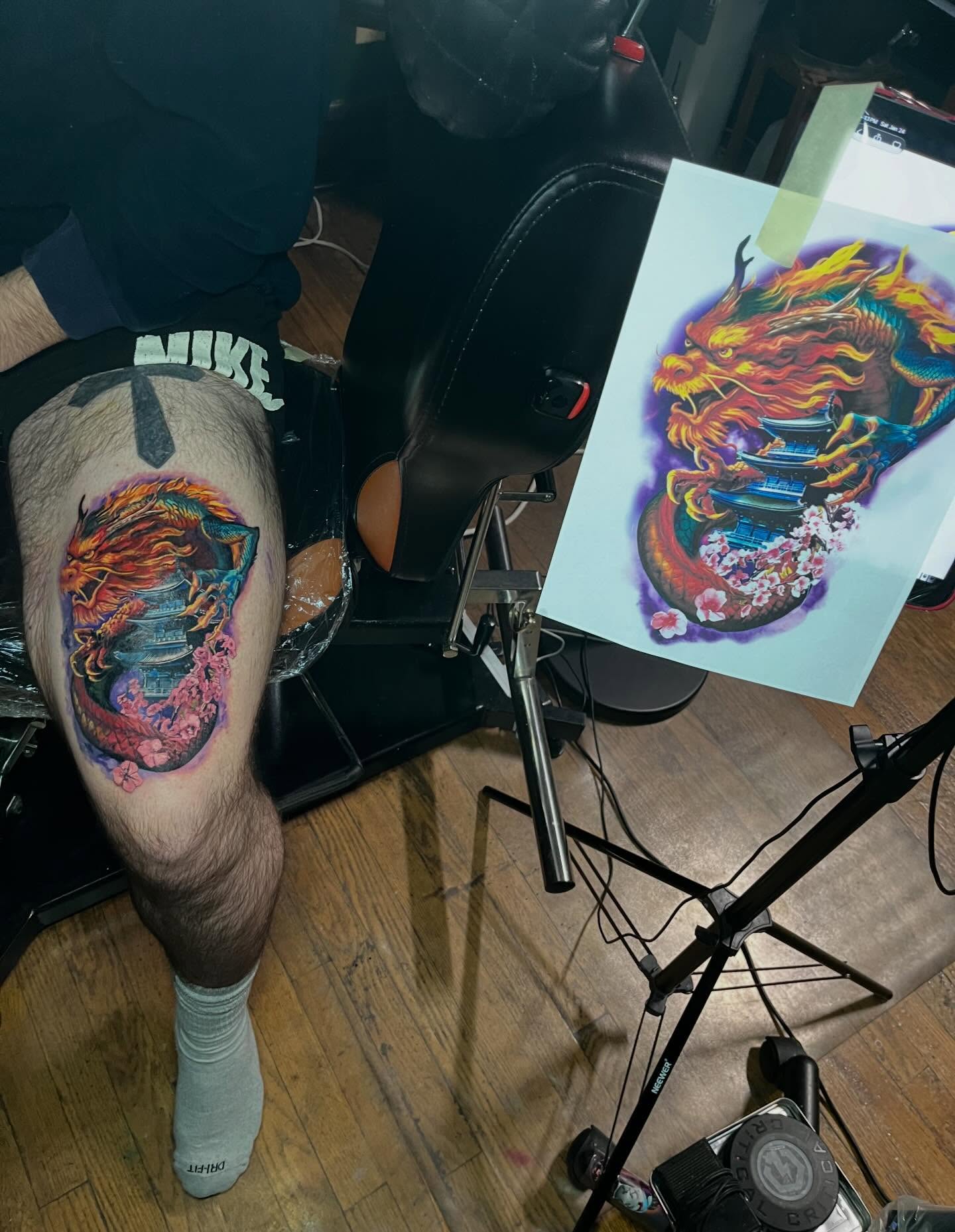 Tattoo by @inkbylennypaul — japanese_irezumi, dotwork