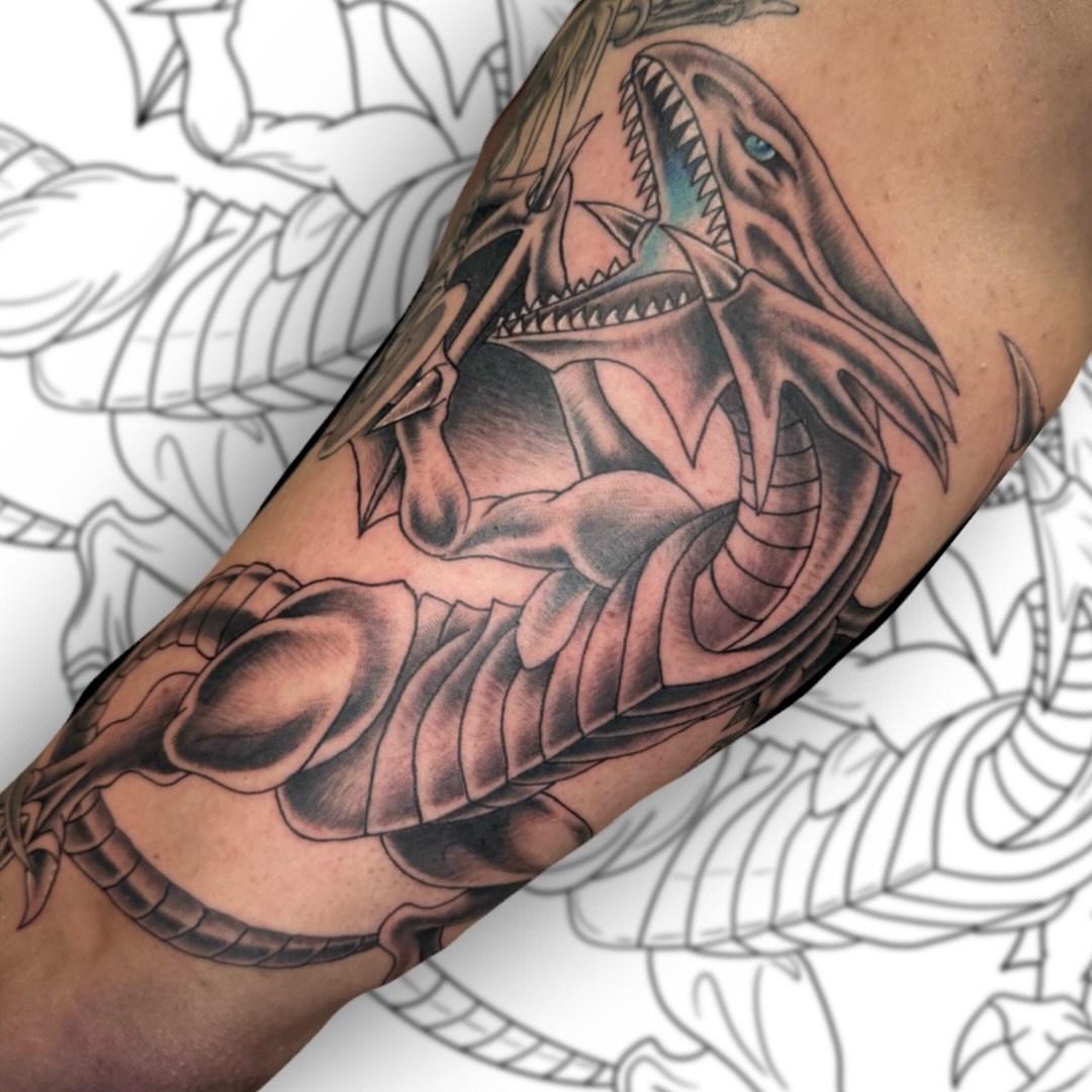 Tattoo by @tattooedbyvicc — black_and_grey