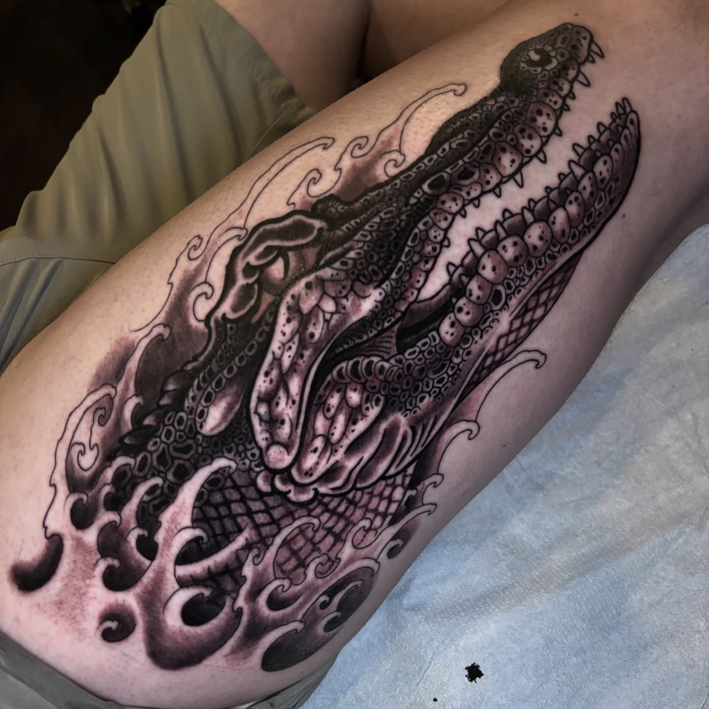 Tattoo by @mikemactattoo — black_and_grey
