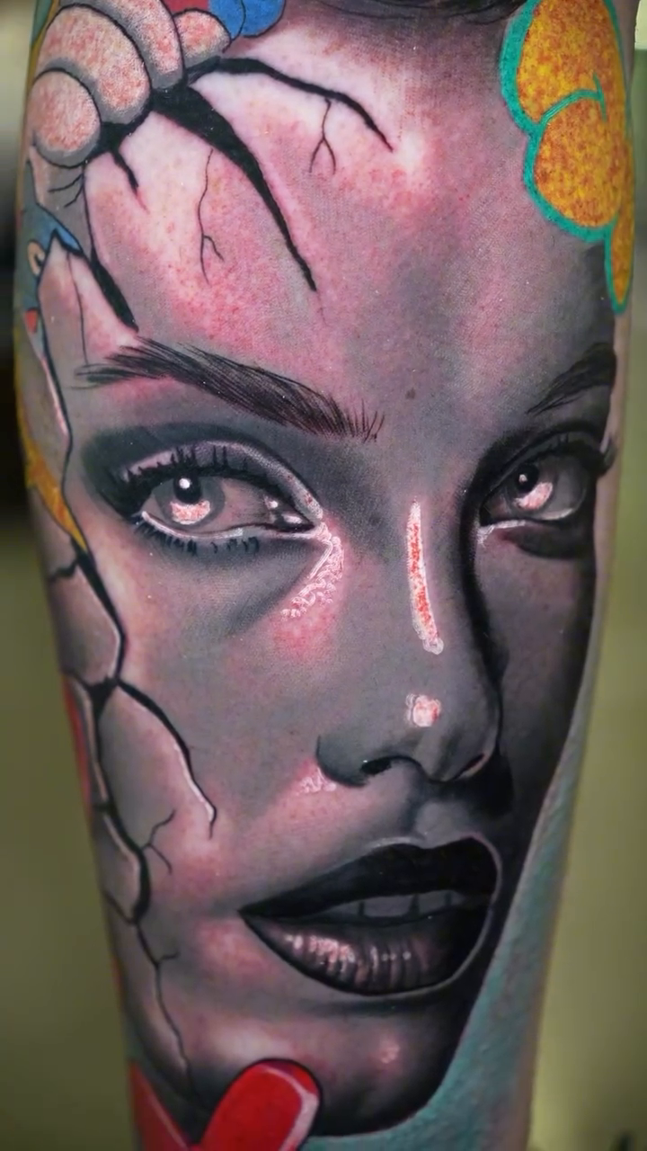 Tattoo by @inkmeupt — realism, trash_polka