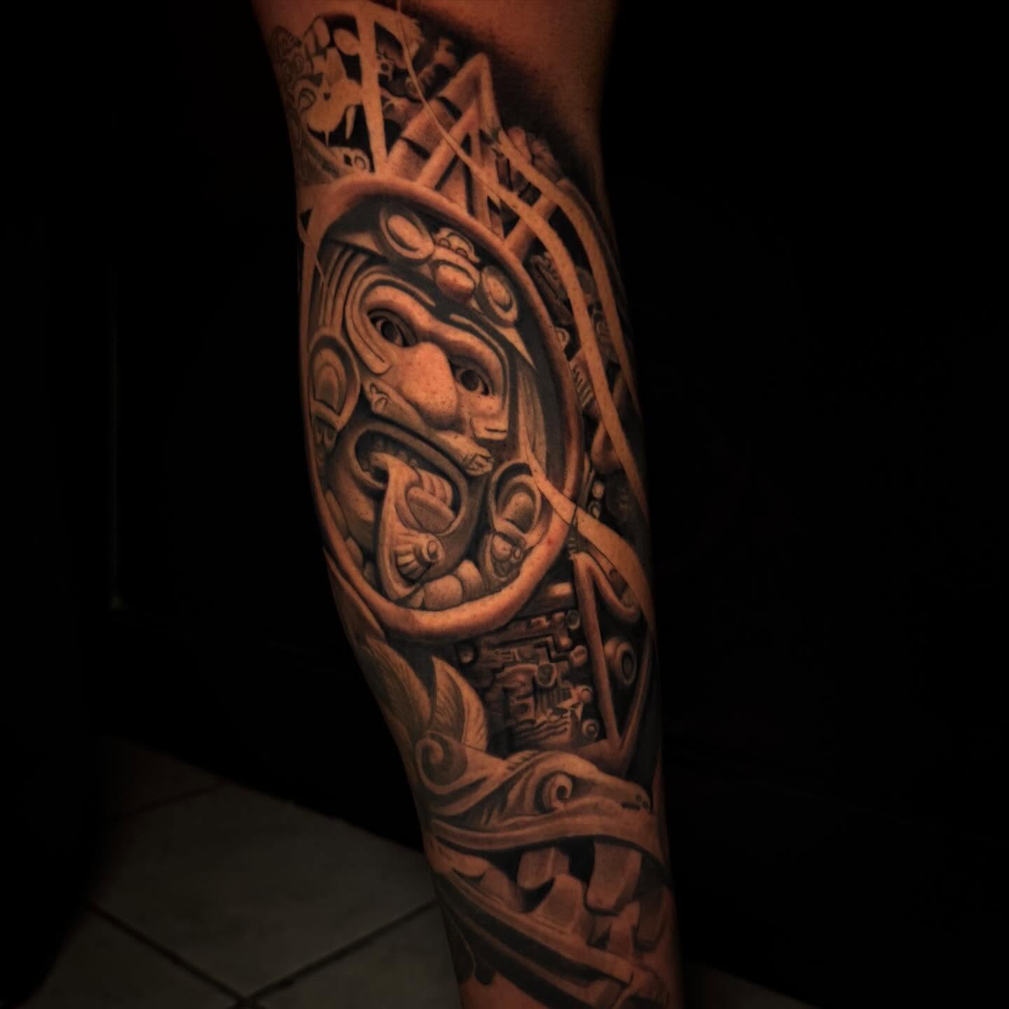 Tattoo by @jh_ink__ — black_and_grey, geometric