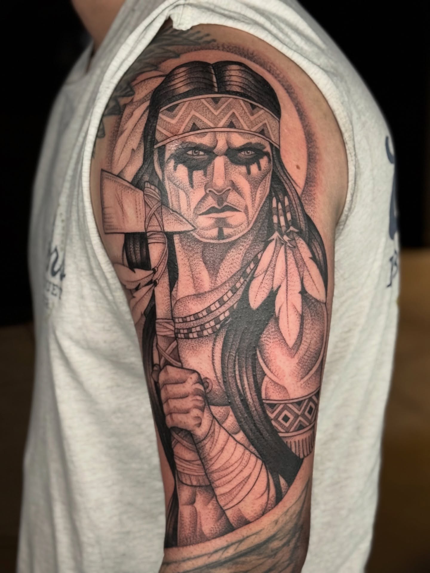 Tattoo by @milesromerotattoos — dotwork, realism